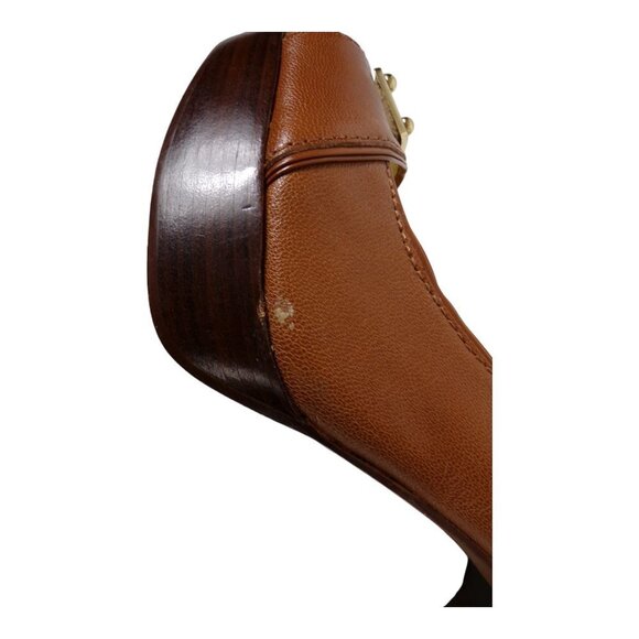 Michael Kors Peep Toe Platform Heels Gold Est 1981 Nameplate Sz 8.5M #596 - Picture 14 of 14